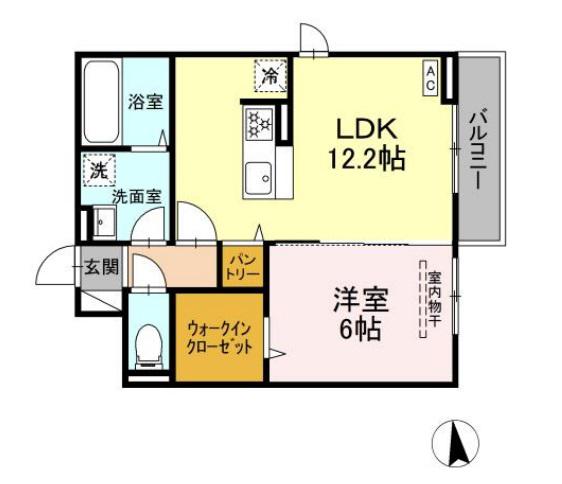 ガーデンコートAIHARA(1LDK/3階)の間取り写真