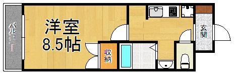 マードレ西宮(1K/3階)の間取り写真