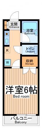 セレブレール(1K/1階)の間取り写真