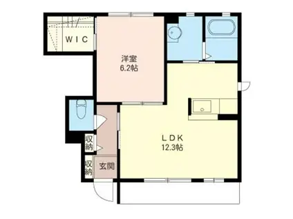 積水ハウスシャーメゾン グランドメゾンB(1LDK/1階)の間取り写真