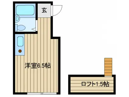 メゾンドワクイ(ワンルーム/2階)の間取り写真