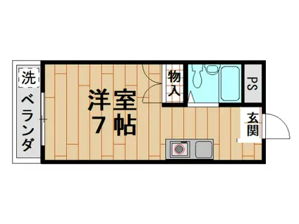 バース近江堂(ワンルーム/3階)の間取り写真