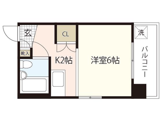 メゾン小河内(1K/3階)の間取り写真