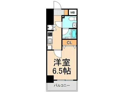 プレール・ドゥーク東京イーストIII(1K/4階)の間取り写真