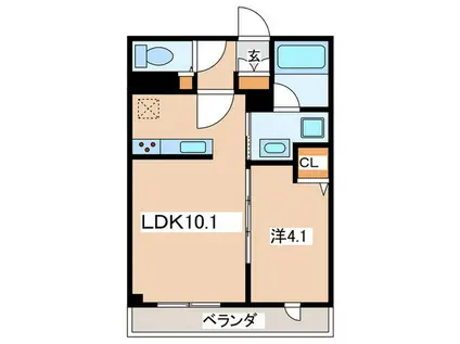 プリオーレ鎌倉(1LDK/1階)の間取り写真