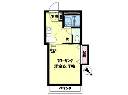 サンガーデン成増(ワンルーム/2階)の間取り写真