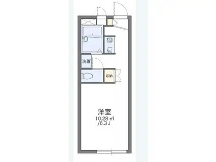 レオパレスHIRO(1K/2階)の間取り写真