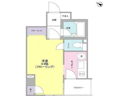 ORCHID PLACE(1K/4階)の間取り写真