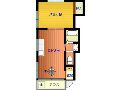 コーポレクサス(1DK/1階)の間取り写真