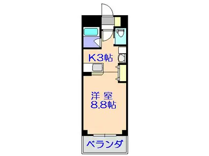 アスパラ倶楽部(1K/6階)の間取り写真