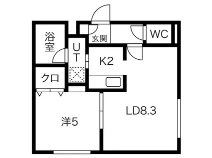 SENSAI HASSAMU(1LDK/4階)の間取り写真