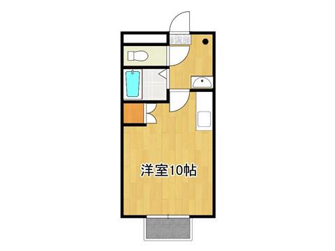 KM1185(ワンルーム/1階)の間取り写真