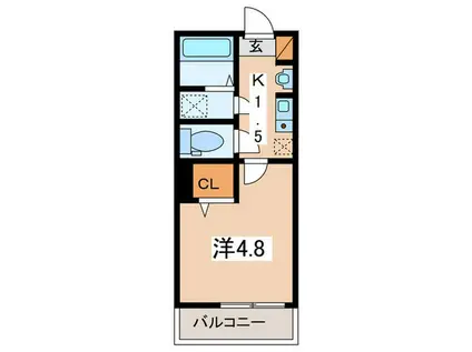 メルディア相武台2丁目(1K/2階)の間取り写真