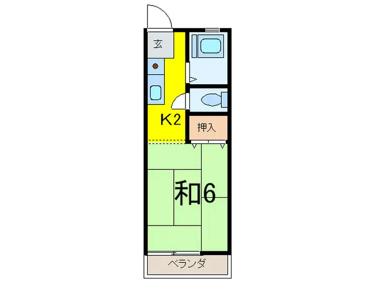 サンハイツ前田 2階階 間取り