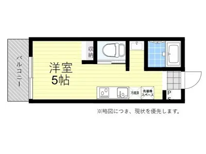 クレスト(ワンルーム/1階)の間取り写真