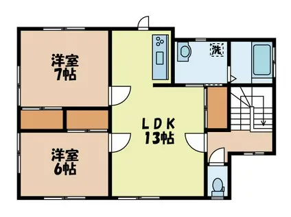 フロンティアST(2LDK/1階)の間取り写真