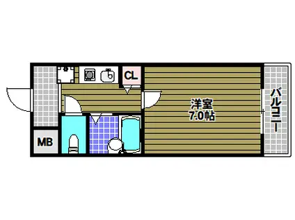 小林マンション(1K/3階)の間取り写真
