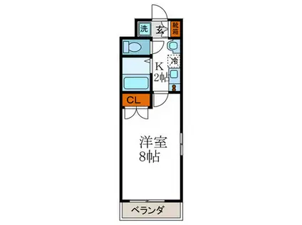マンハイム西陣(1K/2階)の間取り写真