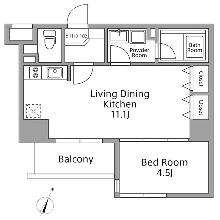 レジディア築地 5階階 間取り