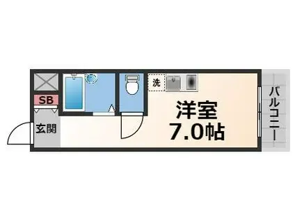 ウィンライフ近大前(ワンルーム/3階)の間取り写真