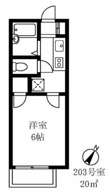 ライズワン平井 2階階 間取り