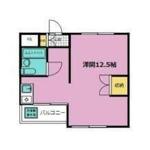 エステート丸貞(ワンルーム/4階)の間取り写真