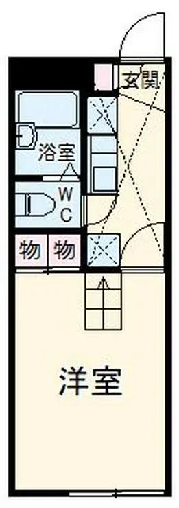 レオパレスwest court 2階階 間取り
