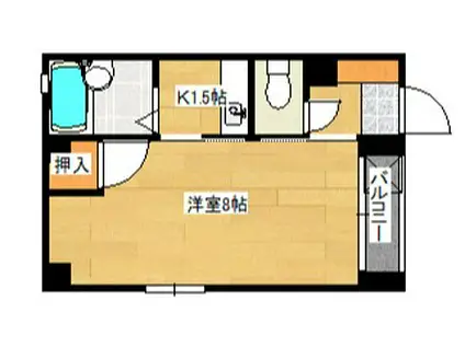 カーサソフィア(1K/3階)の間取り写真