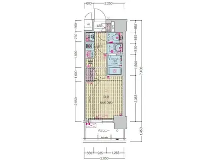 プレサンス岐阜ゼクシス(1K/11階)の間取り写真