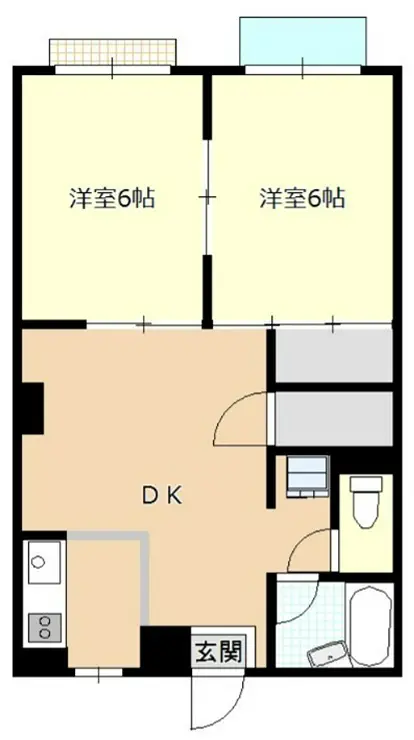 キンガハイツ橋本 2階階 間取り