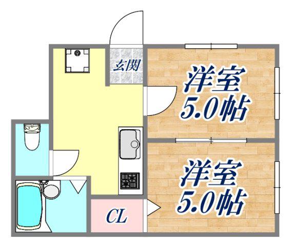 FIRSTBLISS(2K/2階)の間取り写真