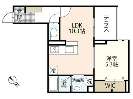 KANATA KOGO(1LDK/1階)の間取り写真