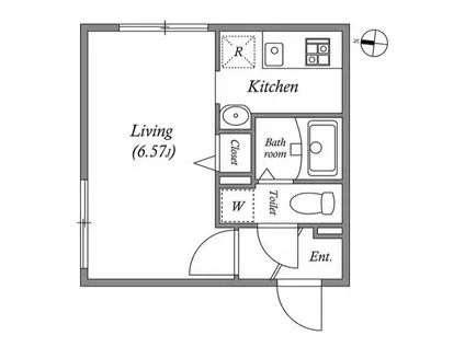 MODULOR池上(1K/4階)の間取り写真