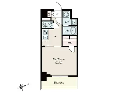 S‐RESIDENCE四日市安島ALOGGIO(1K/6階)の間取り写真