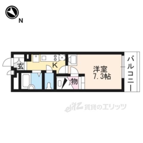 レオパレスエーデル菱屋西(1K/1階)の間取り写真