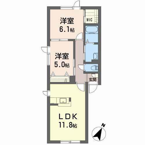 マリ アネックス(2LDK/2階)の間取り写真