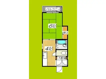 ハイツフローレス(1DK/3階)の間取り写真