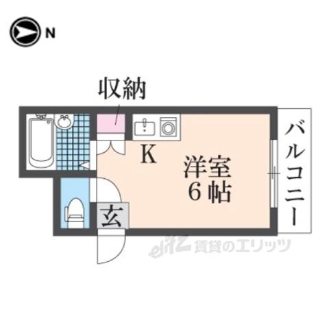ペントハウス21(ワンルーム/4階)の間取り写真