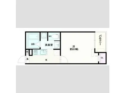 JACK ODAKAIV(1K/1階)の間取り写真