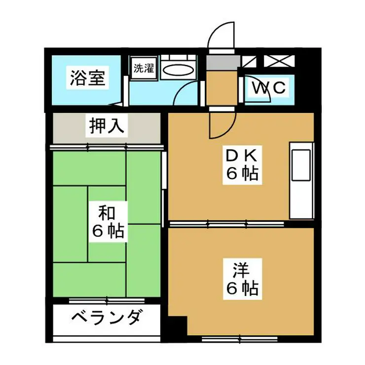 シュロス中野 2階階 間取り