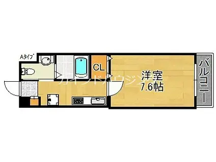 FDS FELICE(1K/8階)の間取り写真