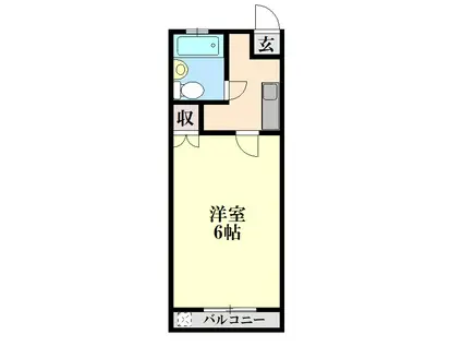 コーポAKUI(1K/2階)の間取り写真