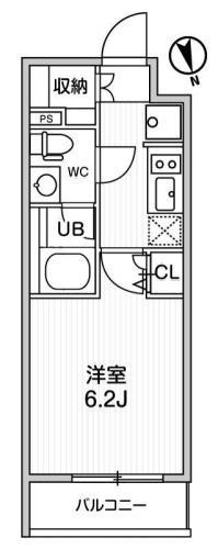 ALTERNAお花茶屋(1K/2階)の間取り写真