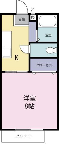 エクセレントハイツフローラ(1K/1階)の間取り写真