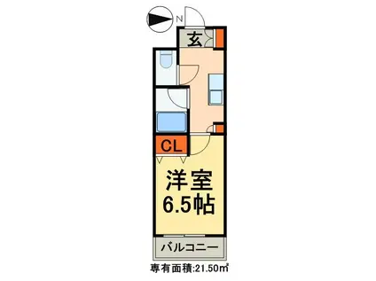 マドンナ西千葉(1K/2階)の間取り写真