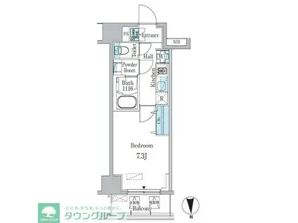 リビオメゾン両国ノース(1K/9階)の間取り写真