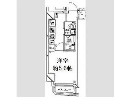 クレイシア西蒲田(1K/8階)の間取り写真