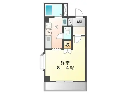 KOHWA STAR(1K/3階)の間取り写真