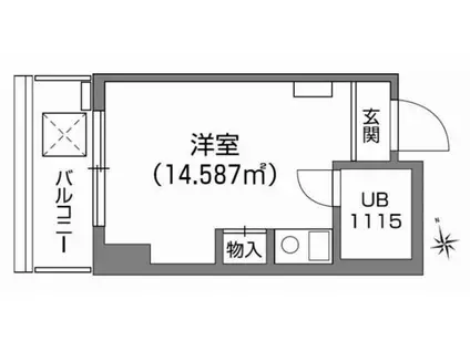 コア伝通院アネックス(ワンルーム/7階)の間取り写真
