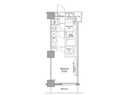 ザ・パークハビオ新宿(ワンルーム/2階)の間取り写真